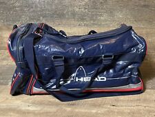 Vintage HEAD Bag Holdall 1980's 90's Sports Bag + Shoulder Strap Blue Silver Red