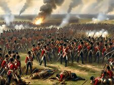 BATTLE OF WATERLOO CANVAS PICTURE PRINT WALL ART