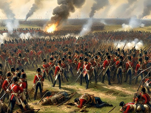 Battle waterloo canvas - battle,