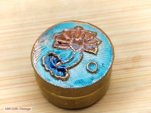 Tiny floral asian cloisonne - asian,