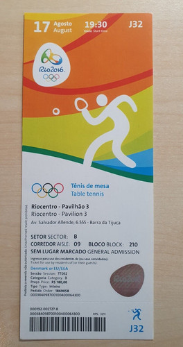 Rio 2016 olympic games ticket - games,