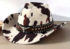 Cowboy Hat Unisex Animal Print  Western Style Cowgirl Festival New