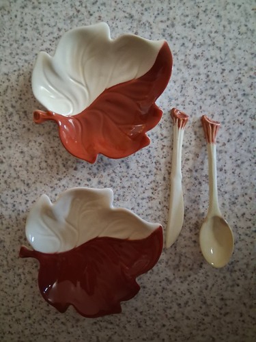 Carlton ware pair - pair, leaf
