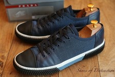 Prada Blue Canvas Shoes Trainers Sneakers Men's UK 9 US 10 EU 43