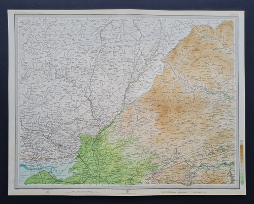 Antique 1903 map cumbria - map,