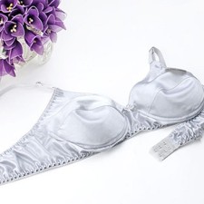Womens Silk Bra A Little Padded T-shirt Bra Brassiere 44B Bralette 34B 38B 42B