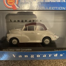 LLEDO VANGUARDS 1:43 MORRIS MINOR 1000 CONVERTIBLE PEARL GREY MAROONROOF VA07102
