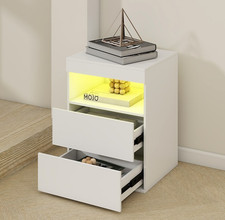 LED Bedside Table 3 Drawers