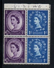 GB 1965 Booklet Pane 2x1d 2x3d