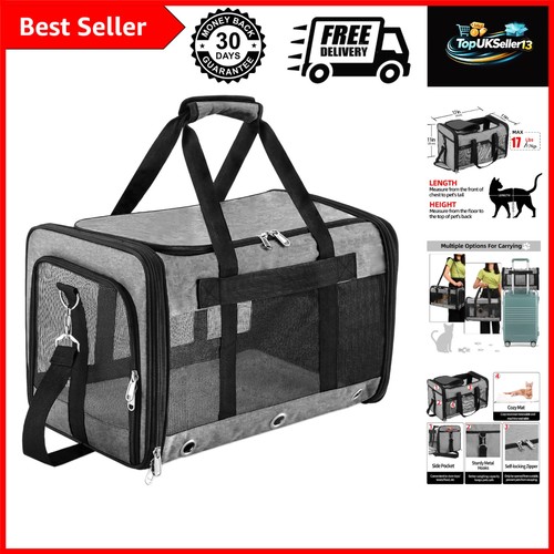 Foldable pet carrier - pet, grey