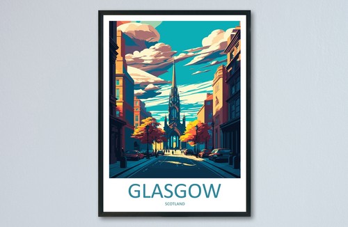 Glasgow travel print wall art - glasgow,