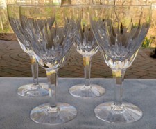 Set of FOUR Stuart Crystal Claridge Water Goblets England