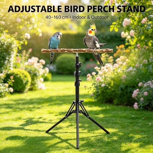 Adjustable bird perch stand - perch,