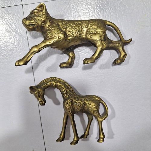 Vintage solid brass cheetah - solid,