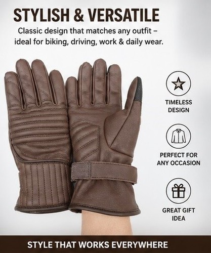 Men brown genuine leather - men's,