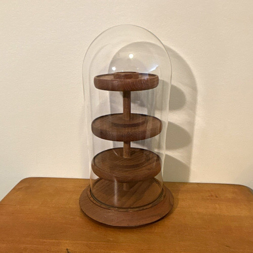 Glass dome thimble display - glass,