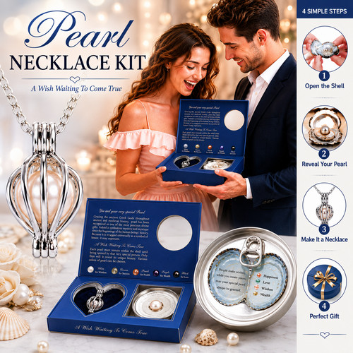 Diy wish pearl necklace kit - diy,