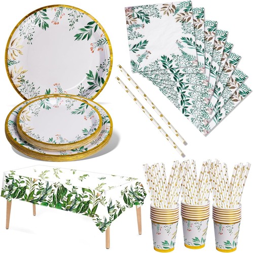 Floral paper plates - plates,, cups
