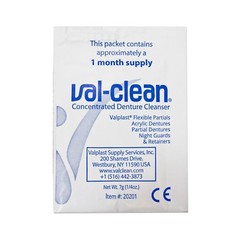 Val-Clean Concentrated Valplast Flexible Denture Cleaner 1 to 12 Sachets Sample