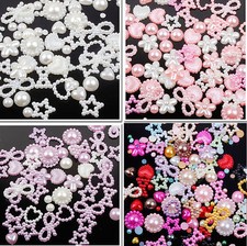 Mixed cabochons bow heart - mixed,
