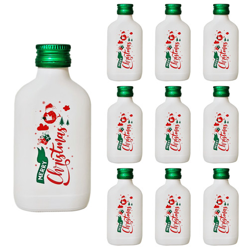 100 christmas glass flask - ml,
