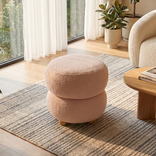 Upholstered make stool - up,