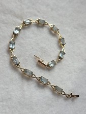 14K Solid Yellow Gold Blue