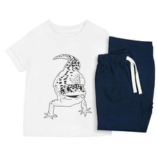 'Happy Leopard Gecko' Kids Nightwear / Pyjama Set (KP020575)