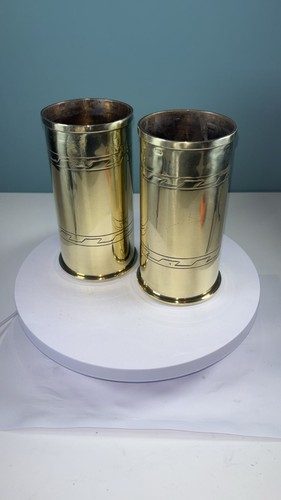 Pair brass artillery - brass, shell