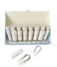 Vintage Boots  Heated Hair Rollers + Pins C16 Made in Denmark Carmen VGC Tested