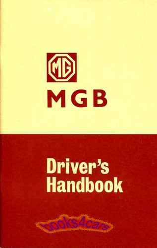 Mgb owners manual 1968 - owners,