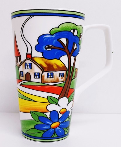 Village art deco - mug, bone