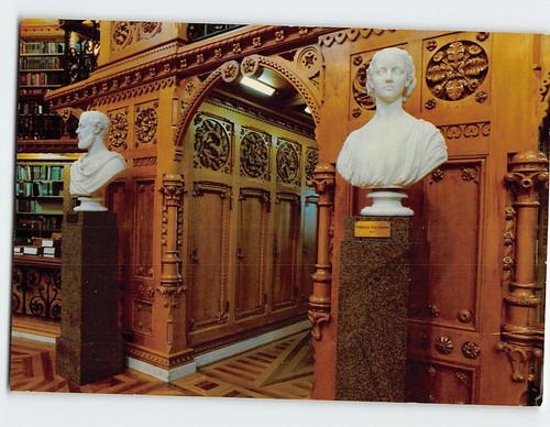 Postcard library parliament - library, of
