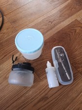 Sparmax Gravity Feed SP-35 Airbrush used in Case + cleaning equipment painting