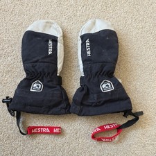 Hestra Army Leather Heli Kids Ski Mittens - Black Used