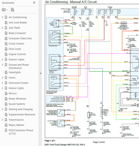 Ford ranger 2001 color - color, wiring