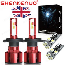 For VW T5.1 & T6 4PC H4 501 LED High/Low/Side Headlight Bulbs 6000K White 12V UK