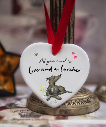 Love and lurcher ceramic - love,
