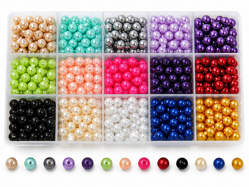 Box glass pearl - of,
