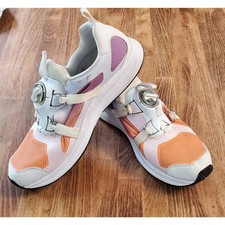 Vtg. Puma Pink Orange Mesh Disc Athletic Sneaker Shoes Men's Size 10.5