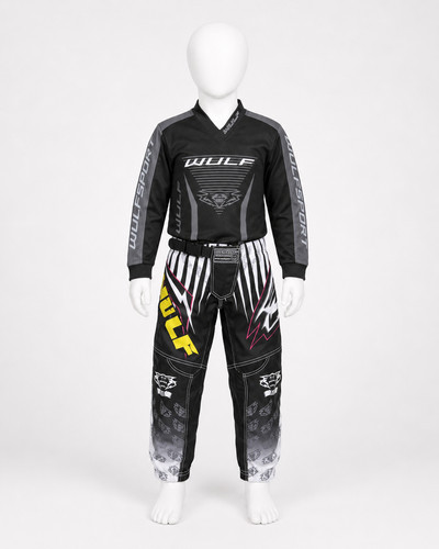 Kids black motocross motorbike