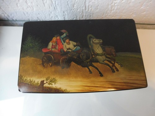 Antique russian lacquer box - russian,