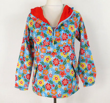 Kag in a Bag Waterproof Kagoule Size 10Bright Blue Yellow Red Flowers