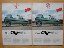 2-4-1 DEAL CITY-EL Electric Microcar Trike rare brochure 1997 - City Com Germany