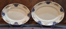 Art Deco Pair Royal Staffordshire Arthur J. Wilkinson Floral Serving Platters