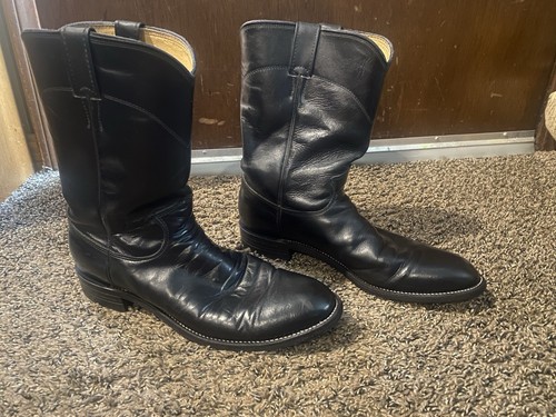 Vtg justin black - black, roper