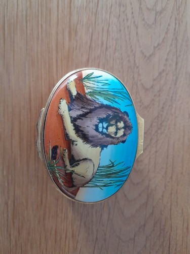 Halcyon days oval enamel box - oval,