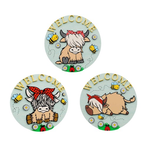 Highland cow wooden sign - highland,