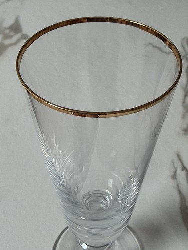 Set gold rimmed champagne - set,