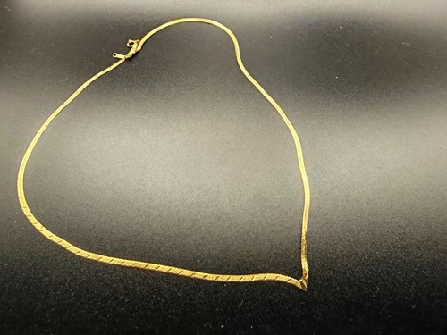 Vintage gold flat herringbone - ,